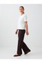 Acı Kahve High Waist Relaxed Fit Knitted Trousers - 3