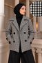 Apolet Detailed Plaid Trench Coat Tsd260356 Black - 5