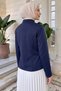 Embroidered Jacket 202718 - Dark Blue - 4