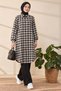Long Plaid Lumberjack Shirt Tunic Beige Hm2972 - 2