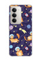 Redmi 15 Compatible Astronaut Cat Printed Transparent Phone Case