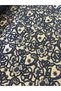 Black Corded Guipure Lace Fabric – Floral and Shawl Motif Evening Dress Tulle Fabric - 5
