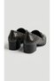 D26Ka-7060 Buckle Detail Genuine Leather 5cm Thick Heel Daily Stylish Shoes for Women - 3