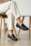 Women's Sewing Detailed Moccasin Loafer Flexible Sole Casual Shoes - 2