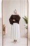 Zinnur Wide Sleeve Knitwear Tunic-Kr5076 Brown