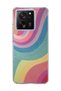 Mi 13t Pro Compatible Pastel Rainbow Curved Printed Transparent Phone Case