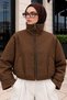 Gingham Bomber Jacket Tsd260357 Brown