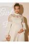 Rochie maxi, crem - 4