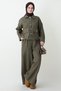 Pocketed Denim Khaki Set