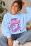 Easy Tiger Written Colorful Leopard Print Unisex Oversize Sweatshirt – Crew Neck Casual Sweatshirt