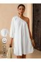 Rochie mini, alb - 6