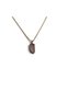 Original Form Gold Framed Steel Chain Necklace with Natural Amethyst Stone - 4