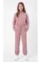 5Th Avenue New York City Printed Top Half Zipper Striped Girls' Bottom Top Tracksuit Set - 2