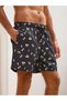 Short de plajă, negru - 6