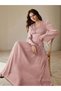 Rochie maxi, roz - 6