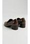 D26Ka-7060 Buckle Detail Genuine Leather 5cm Thick Heel Daily Stylish Shoes for Women - 6