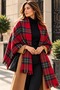 Noelle | Women's Winter Shawl With Scarf 70x180 cm | Red, Burgundy, Green, Navy Blue, Scottish Plaid Checked Pattern, Soft Tasseled Shoulder Shawl - 7