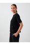 Black Stone Embellished Short Sleeve Knit Sweater - 4