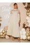 Rochie maxi, crem