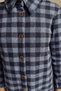 Long Plaid Lumberjack Shirt Tunic Navy Blue Hm2972 - 5