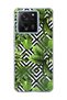Mi 13t Compatible Tropical Leaf Geometric Printed Transparent Phone Case