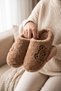 Women's Mink Plush Teddy Bear Figured House Slippers Silent Thick Sole - 4