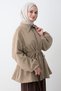 Stoned Balloon Beige Lined Jacket - 5