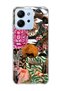 Redmi 15C Compatible Wild Animal Collage Printed Transparent Phone Case