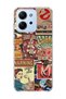 Redmi 15C Compatible Old Poster Collage Printed Transparent Phone Case