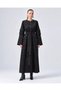 6045 Full-Length Zipper with Pocket and Belt Details Cap Black - 4