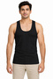 High Quality 100% Cotton Combed Ribbed Men's Undershirts Black 12-Pack - 5