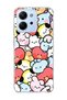 Redmi 15C Compatible Cute Colorful Characters Printed Transparent Phone Case