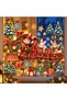 Christmas Winter Express Cute Rabbits New Year Glass and Wall Kids Room Sticker Set - 3