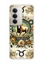 Redmi 15 Compatible Transparent Phone Case with Taurus Sign Printed