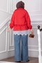 Double-Breasted Collar Buttoned Short Trench Coat Red - 5