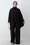 Scarf Detail Pancho Black Set - 4