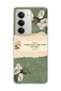 Redmi 15 Compatible White Flower Verse Printed Transparent Phone Case