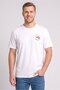 Men Crew Neck Short Sleeve Graphic Print T-Shirt, White