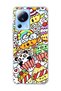 Mi 13 Lite Compatible Cute Panda Rainbow Printed Transparent Phone Case