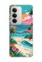 Redmi 15 Compatible Tropical Beach Palm Printed Transparent Phone Case