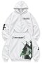 Unisex Oversize Bleach Ulquiorra Back and Sleeve Printed Hooded Zipper Anime Themed Zip Hoodie