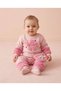 2-Piece Baby Girl Set with Daisy Embroidery, 3 Threaded, 100% Cotton, 6-9-12-18-24 Months, Top and Bottom, 2-Piece Newborn Baby Set - 3