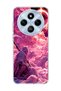 Redmi 14C Compatible Azrail Pink Cloud Printed Transparent Phone Case