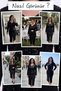 Women's Plus Size Sequin Detailed Midi Length Long Sleeve Slit Woven Dress Black - 8