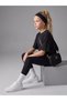 Girl's Modal Fabric Pleated Detailed T-Shirt - 3