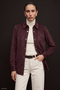 Snap Detailed Suede Shirt - Burgundy - 3