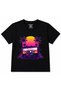 Synthwave 80S Vibes - Retro Sunset Cassette Graphic Kids T-Shirt