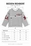 Women's Black Striped Crew Neck Oversize Sweatshirt - 8