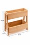 Bamboo 2-Tier Organizer – Natural Wood Look Kitchen Countertop Organizer, Bathroom and Cosmetic Organizer Shelf - 3