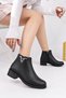 Women's V Buckle Zippered Non-Slip Sole Casual Women's Boots Warm Lining Classic Women's Boots
